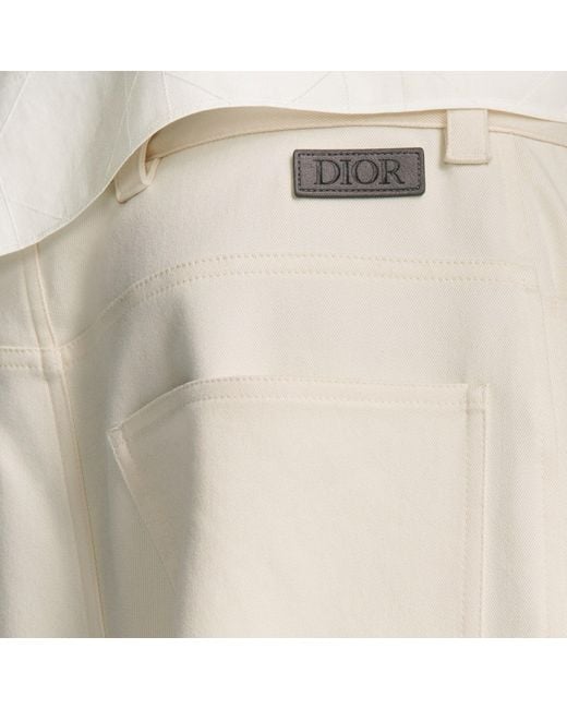 Dior White Straight Trousers for men