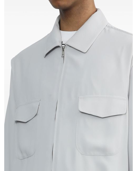 Random Identities White "Simmo Vintage" Zip Up Blouson