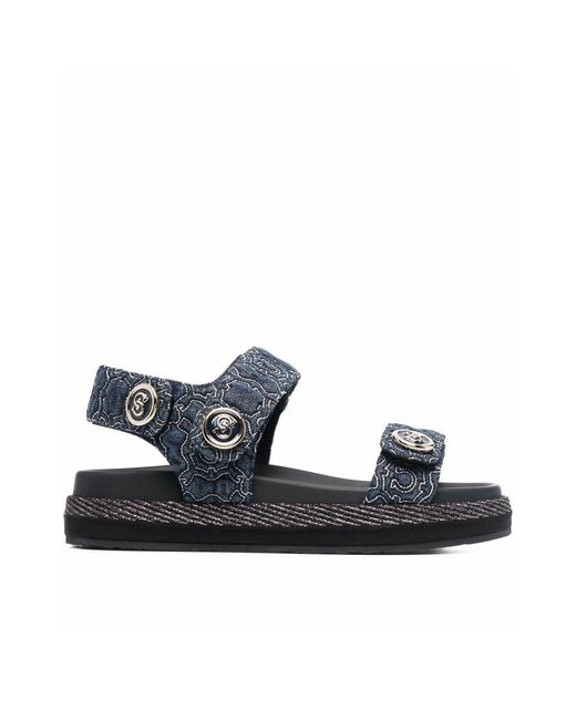 Ferragamo Blue Kalie Denim Sandals