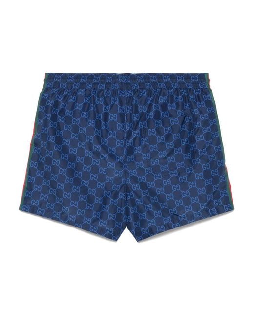 Gucci Blue Gg All Over Swimshort for men