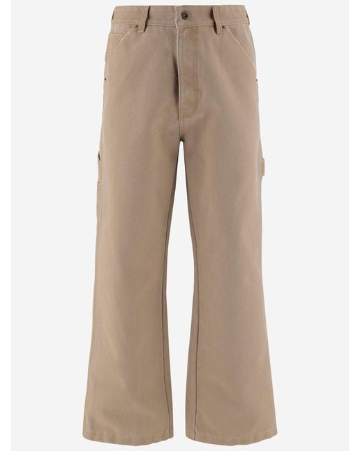 we11done Natural We11 Done Cotton Blend Pants for men