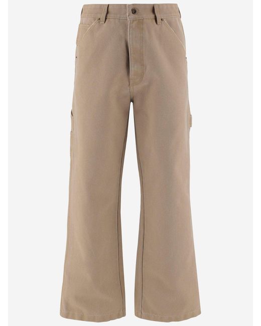 We11 hechos pantalones de mezcla de algodón we11done de hombre de color Natural