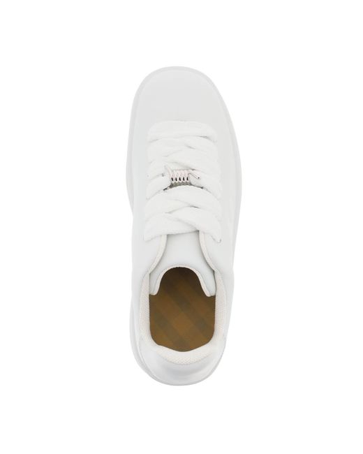 Burberry Lederen Sneaker Opbergdoos in het White