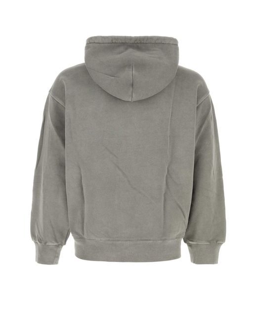 Carhartt Gray Hooded Nelson Sweatshirt Cotton Sweat for men