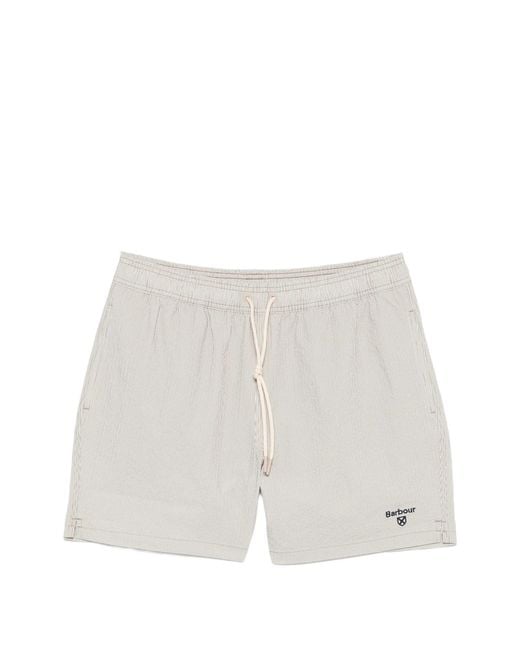 Barbour White Somerset Swim Short