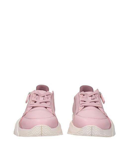 Fendi Pink Sneakers Flow Leather/Flora