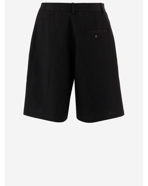 Jacquemus Black Wool Shorts for men
