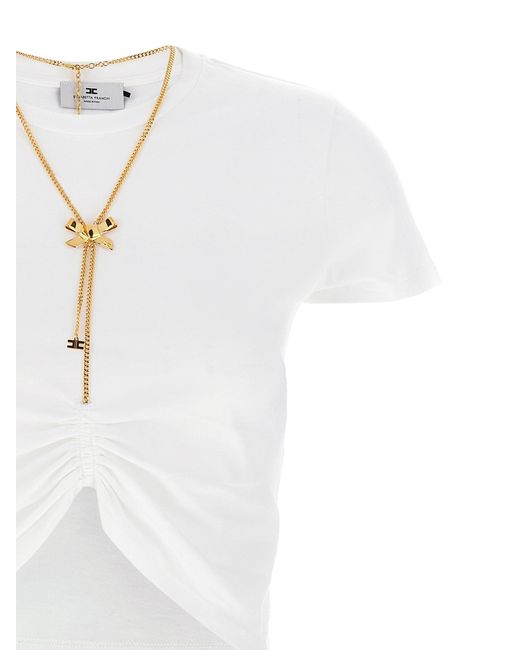 Collar T camisa Elisabetta Franchi de color White