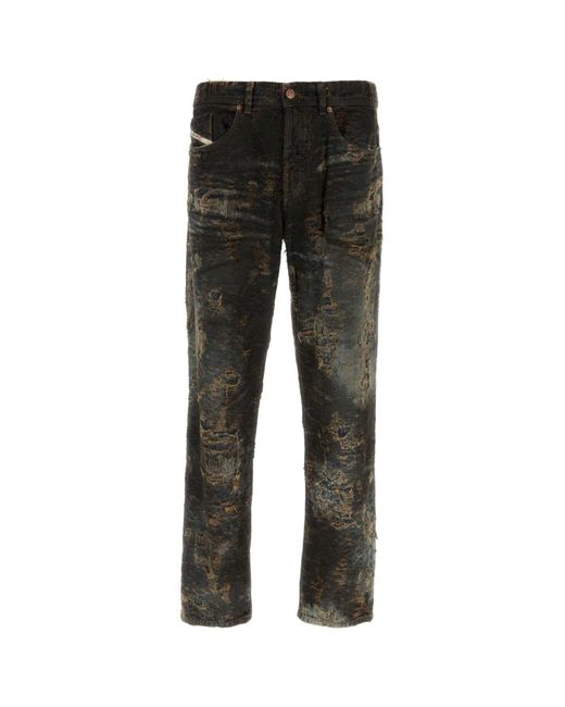 DIESEL Black Dark Denim Jeans for men