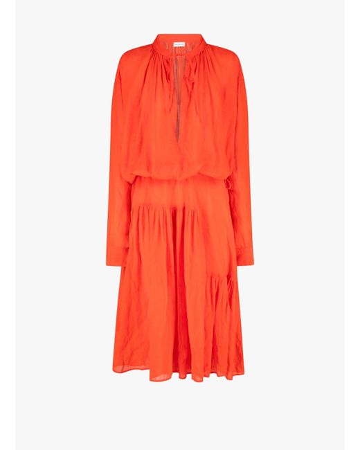 Dries Van Noten Red Denvo 3112 W.W.Dress