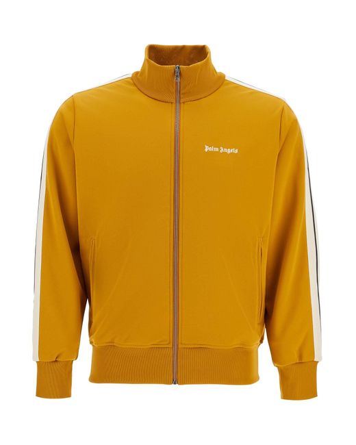 Palm Angels "Track Sweatshirt mit kontrastierenden Bändern in Orange für Herren