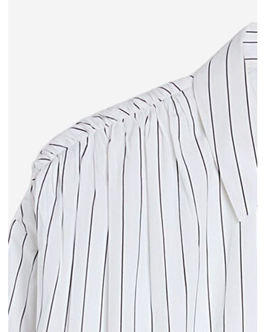 Jil Sander White Striped Cotton Shirt