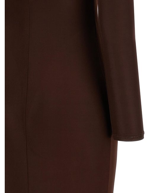 Elisabetta Franchi Brown Mermaid Evening Dress