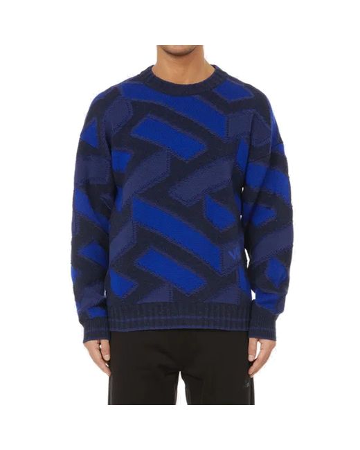 Versace Logo -trui in het Blue voor heren