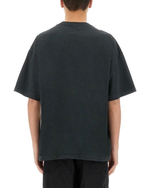 Obey Black Cotton T-Shirt for men