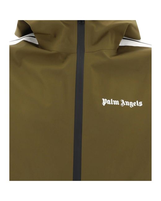 Palm Angels Green Waterproof Jacket for men