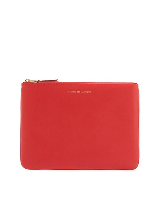 Comme des Garçons Red Comme des Garcons Brieftasche glatte Lederbeutel in sieben Wörtern