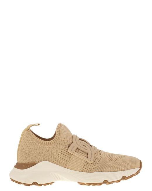 Tod's Natural Kate Technical Fabric Sneakers