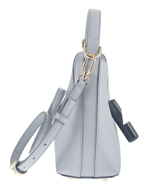 Furla Blue Iride Mini Leather Bag