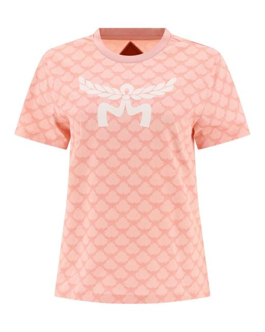 Monogram T-shirt MCM en coloris Pink