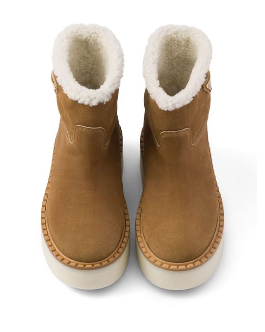 Prada Wildlederstiefeletten in Brown für Herren