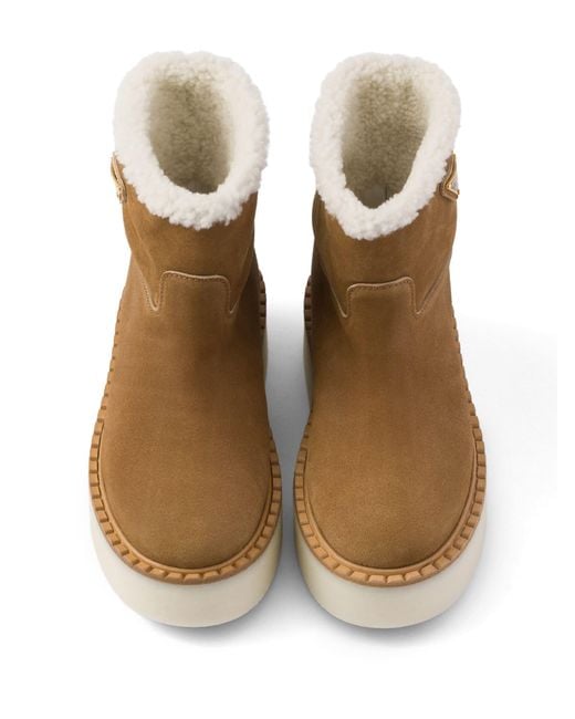 Prada Brown Suede Booties for men
