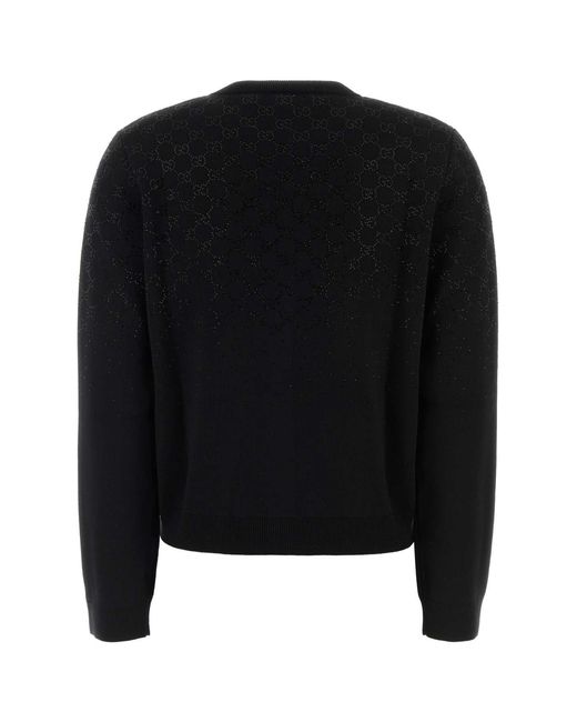 Gucci Black Wool Blend Cardigan