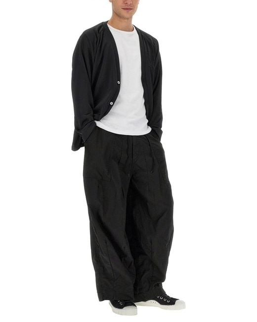 Needles Black Cardigan With Logo for men