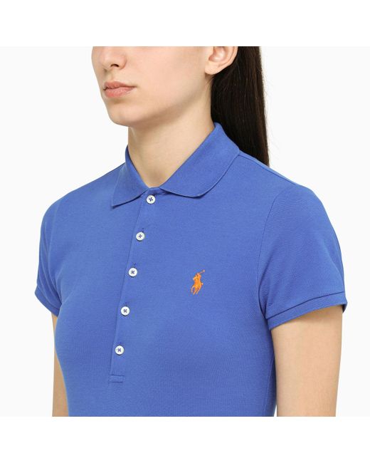 Polo Ralph Lauren Blue Cotton Slim Polo Shirt