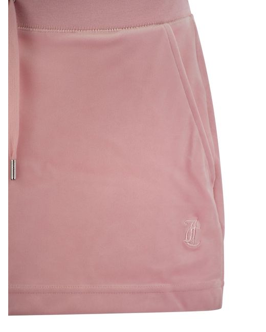Pantaloncini di velluto succoso di Juicy Couture in Pink