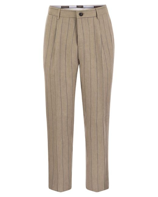 Pure Linen Chino pantalones Peserico de color Natural