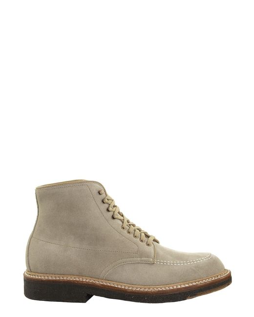 Alden Natural Suede Lace Up Boot