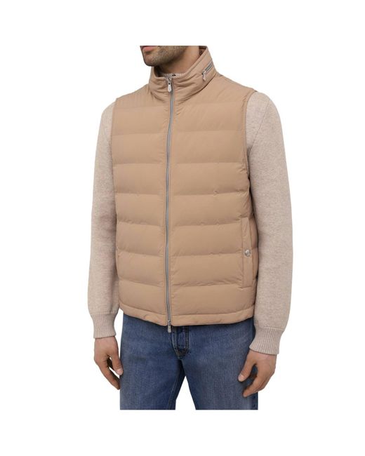 Brunello Cucinelli Natural Padded Vest Jacket for men
