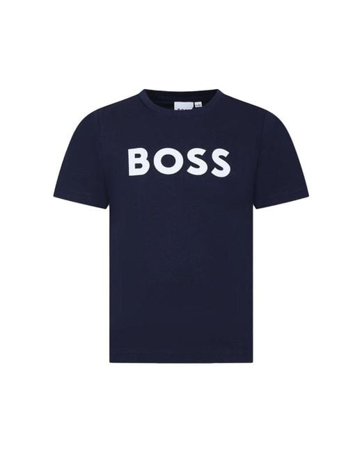Boss Blue T Shirt Logo