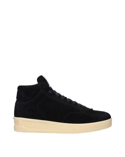 Jil Sander Blue Sneakers Suede