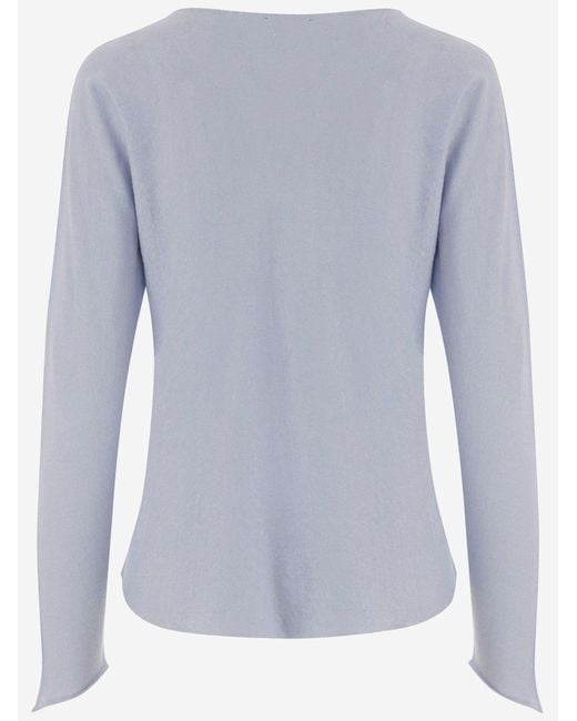 Bruno Manetti Blue Linen And Cotton Sweater