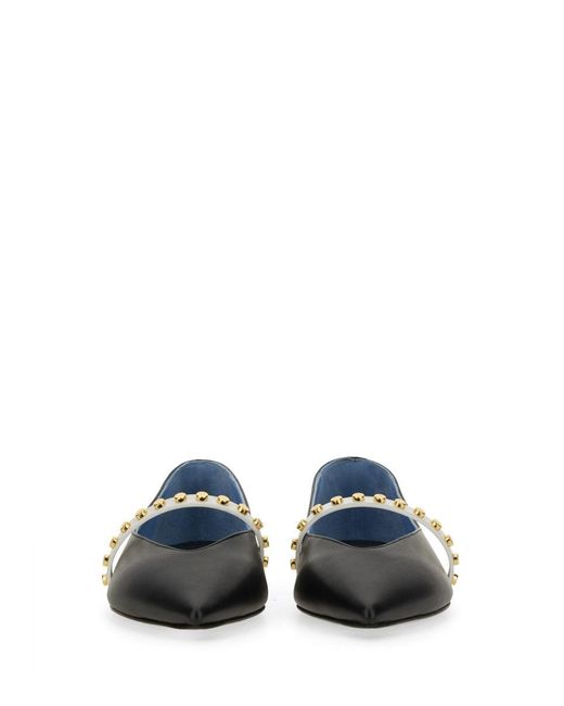 McQueen Black Alexander Mc Queen Leather Ballerina