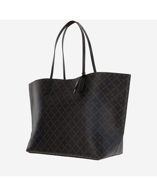 By Malene Birger Black Abi Floral Print Tote Bag
