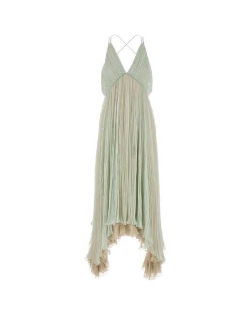 Alberta Ferretti Pastel Green Chiffon Dress