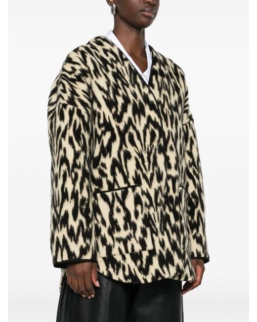 Forte Forte Black "Moiree" Jacquard Cloth Coat