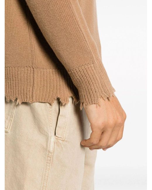 Laneus Natural Collo Alto Maglia Inglese Rotture