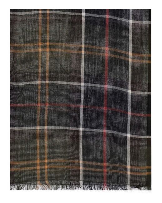 Barbour Black Welton Tartan Scarf for men