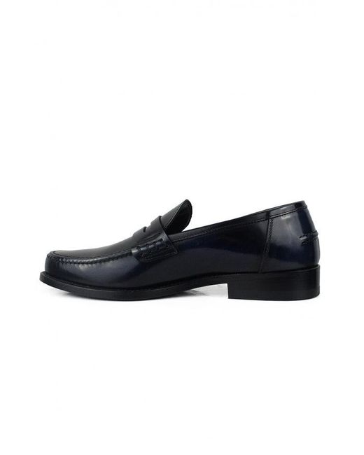 ALBERTO Black Leather Loafers