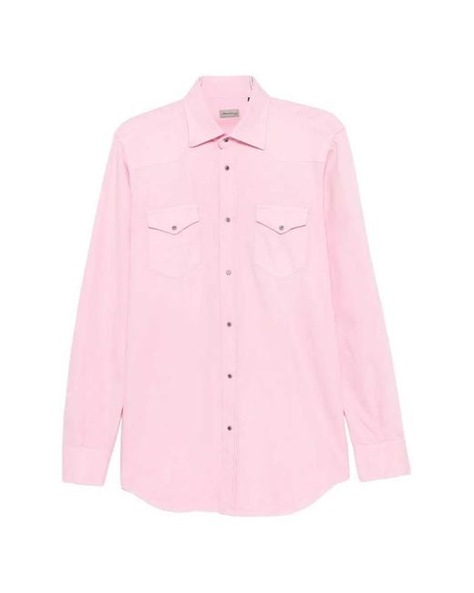 Sartorio Napoli Pink Texas Shirt With Pocket