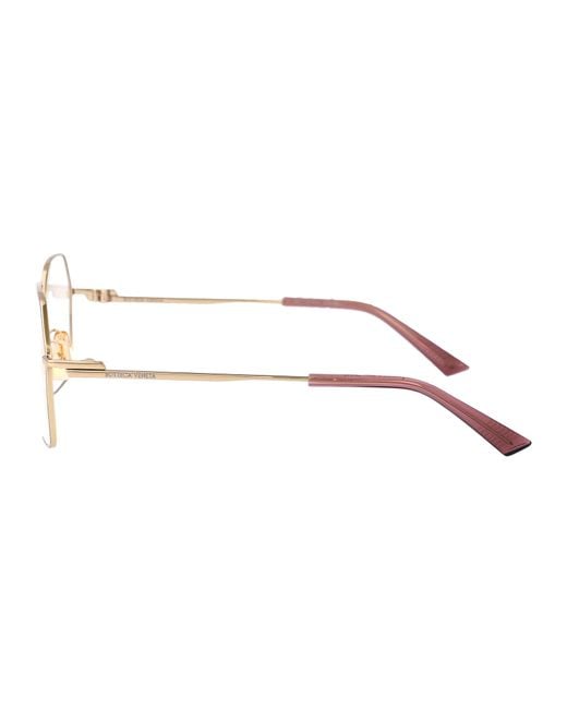 Bottega Veneta Metallic Metal Optical Glasses