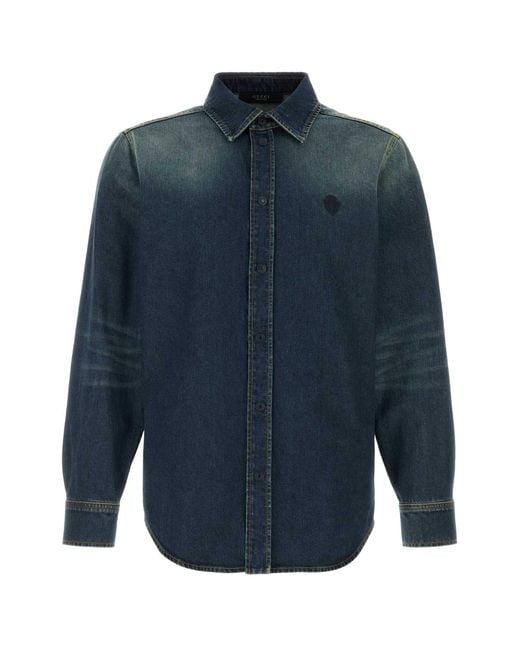 Gucci Blue Denim Shirt for men
