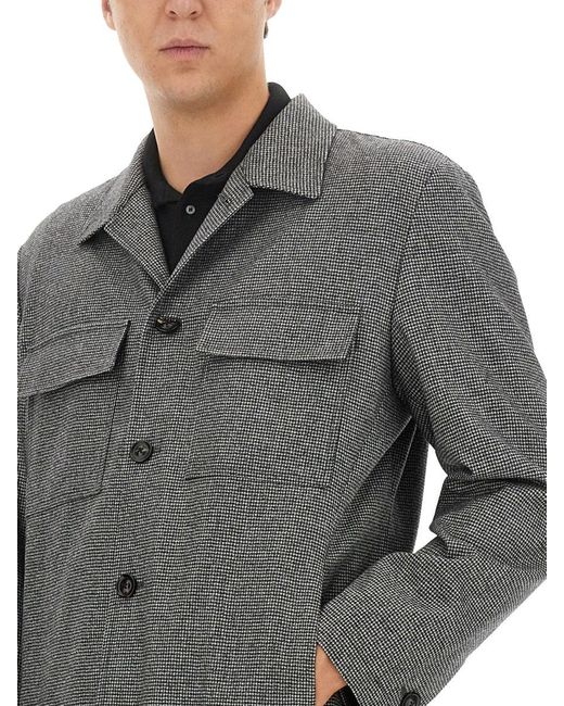 Lardini Gray Wool Shirt for men