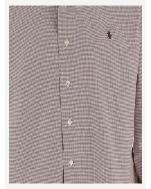 Polo Ralph Lauren Baumwollhemd mit Logo in Brown für Herren