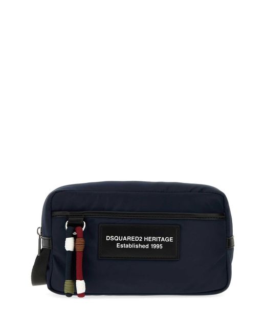 DSquared² Blue Fabric Beauty Case