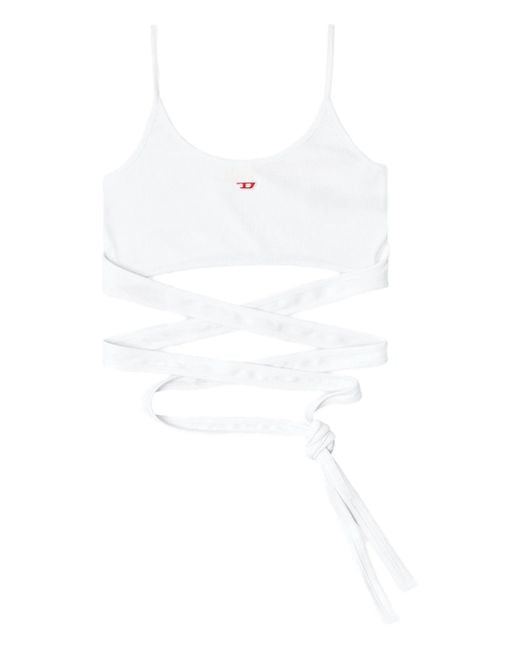 DIESEL White T-Leya-Tail Top